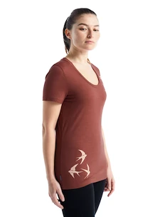 T-shirt pour femme Icebreaker  Tech Lite II SS Scoop Tee Shapes Grape
