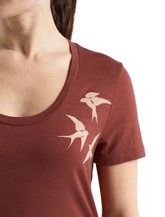 T-shirt pour femme Icebreaker  Tech Lite II SS Scoop Tee Shapes Grape