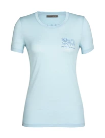 T-shirt pour femme Icebreaker Tech Lite II SS Tee Mountain Lake Haze SS22