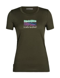 T-shirt pour femme Icebreaker Tech Lite II SS Tee Trailhead Loden SS22