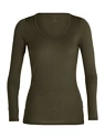 T-shirt pour femme Icebreaker  W Siren LS Sweetheart LODEN