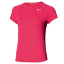 T-shirt pour femme Mizuno  Dry Aero Flow Tee Rose Red