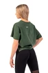 T-shirt pour femme Nebbia  Organic Cotton Loose Fit “The Minimalist” Crop Top 417 dark green