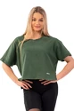 T-shirt pour femme Nebbia  Organic Cotton Loose Fit “The Minimalist” Crop Top 417 dark green