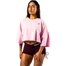 T-shirt pour femme Nebbia STRONG BEAUTY Oversized Cropped Tee JUST FLOW 431 pink