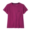 T-shirt pour femme Patagonia  P-6 Logo Responsibili Star Pink