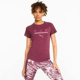 T-shirt pour femme Puma Run 5K Logo Tee Grape Wine