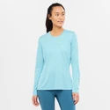 T-shirt pour femme Salomon  Agile LS Tee Crystal Blue