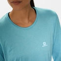 T-shirt pour femme Salomon  Agile LS Tee Crystal Blue