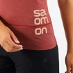 T-shirt pour femme Salomon  Cross Run Graphic Tee Cabernet