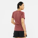 T-shirt pour femme Salomon  Cross Run Graphic Tee Cabernet