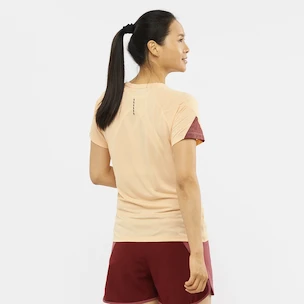 T-shirt pour femme Salomon  Cross Run SS Tee Apricot Ice