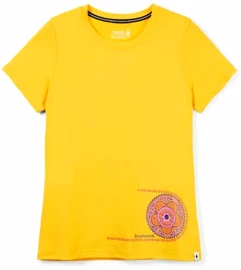 T-shirt pour femme Smartwool Merino Sport 150 Crankset Short Sleeve Mango Sorbet SS22