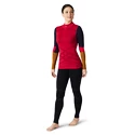 T-shirt pour femme Smartwool  W Intraknit Merino 200 Colorblck 1/4 Zip pomegranate