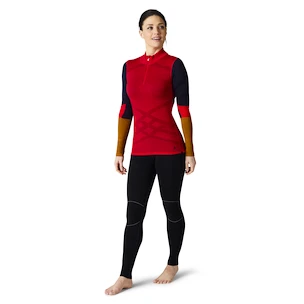 T-shirt pour femme Smartwool  W Intraknit Merino 200 Colorblck 1/4 Zip pomegranate