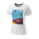 T-shirt pour femme Wilson  Racket Duo Tech Tee W White