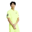 T-shirt pour homme adidas  Club 3 Stripes Polo Lucid Lemon