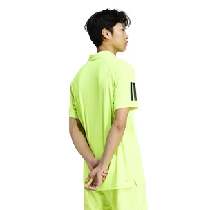 T-shirt pour homme adidas  Club 3 Stripes Polo Lucid Lemon