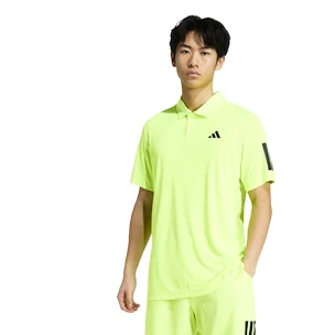 T-shirt pour homme adidas  Club 3 Stripes Polo Lucid Lemon