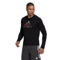 T-shirt pour homme adidas  Fast Graphic LS Tee Black