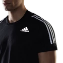 T-shirt pour homme Adidas Own The Run 3-Stripes Running Tee Black