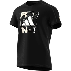 T-shirt pour homme adidas  Performance Run Logo 1 Black