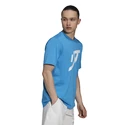 T-shirt pour homme adidas  Thiem Logo Graphic Tee Blue