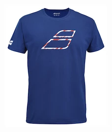 T-shirt pour homme Babolat Exercise Big Flag Tee Men Sodalite Blue