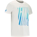 T-shirt pour homme Babolat  Exercise Message Tee Men Cannoli Cream