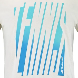 T-shirt pour homme Babolat  Exercise Message Tee Men Cannoli Cream