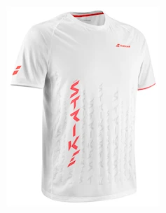 T-shirt pour homme Babolat  Strike Crew Neck Tee Men White/Strike Red M