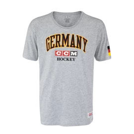 T-shirt pour homme CCM FLAG TEE TEAM GERMANY Athletic Grey