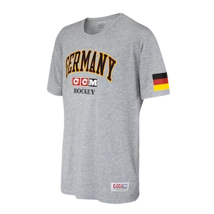 T-shirt pour homme CCM  FLAG TEE TEAM GERMANY Athletic Grey M
