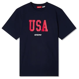 T-shirt pour homme CCM Flag Tee Team USA Navy
