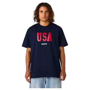 T-shirt pour homme CCM  Flag Tee Team USA Navy