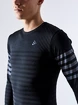 T-shirt pour homme Craft  Pánské tričko Craft Fuseknit Comfort Blocked LS black