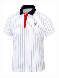 T-shirt pour homme Fila Polo Stripes White/Stripes