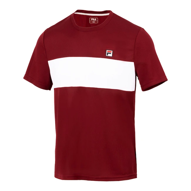 T shirt pour homme Fila T Shirt Bosse Cabernet White Alyssum Sportega