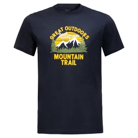 T-shirt pour homme Jack Wolfskin JW Mountain Trail T Night Blue