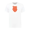 T-shirt pour homme K-Swiss  Hypercourt Logo Tee Jet White/Spicy Orange