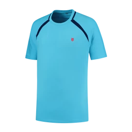 T-shirt pour homme K-Swiss Hypercourt Mesh Crew 2 Cyan Blue