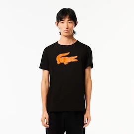 T-shirt pour homme Lacoste Big Logo Core Performance T-Shirt Black/Sunrise