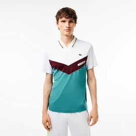 T-shirt pour homme Lacoste Medvedev New York Day Polo White/Limeira