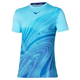 T-shirt pour homme Mizuno Charge Shadow Graphic Tee Blue Glow