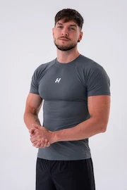 T-shirt pour homme Nebbia Functional Slim-fit T-shirt 324 grey