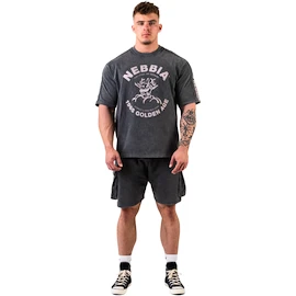 T-shirt pour homme Nebbia NEBBIA x OLYMPIA Washed Oversized T-Shirt GOLDEN AGE 790 black