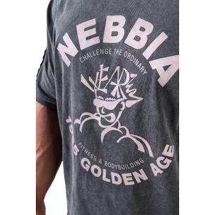 T-shirt pour homme Nebbia NEBBIA x OLYMPIA Washed Oversized T-Shirt GOLDEN AGE 790 black