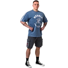 T-shirt pour homme Nebbia NEBBIA x OLYMPIA Washed Oversized T-Shirt GOLDEN AGE 790 blue