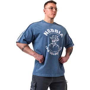 T-shirt pour homme Nebbia NEBBIA x OLYMPIA Washed Oversized T-Shirt GOLDEN AGE 790 blue