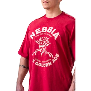 T-shirt pour homme Nebbia NEBBIA x OLYMPIA Washed Oversized T-Shirt GOLDEN AGE 790 red